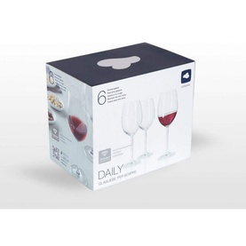 Set of Six Red Wine Glasses - Daily