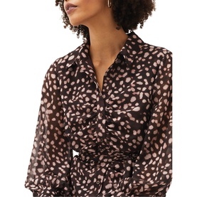 Libby Spot Print Midi Dress