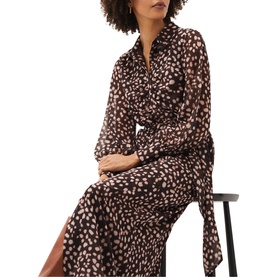 Libby Spot Print Midi Dress