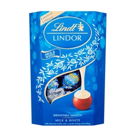 Lindor Milk & White Chocolate Truffles Box 200g