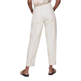 Linen Barrel Leg Trousers