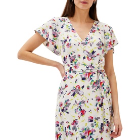 Lorel Floral Asymmetric Hem Dress