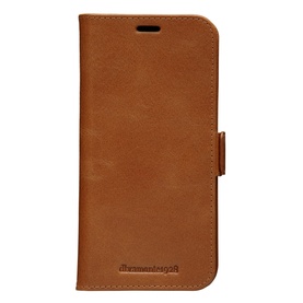 DBramante Lynge iPhone 12 Pro Max 6.7 Inch 2-In-1 Case in brown leather with fold-over magnetic closure