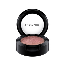 MAC Dazzleshadow eye shadow in open compact, revealing a shimmery rose-pink single pan with mirrored lid