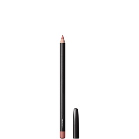 MAC Lip Pencil in Boldly Bare, a muted nude-pink lip liner pencil shown with cap removed