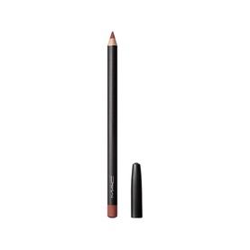 MAC Lip Pencil in Beige-Turner, 1.45g lip liner pencil shown uncapped with black cap beside it