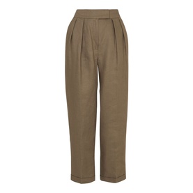 Lydia Linen Pleated Trousers