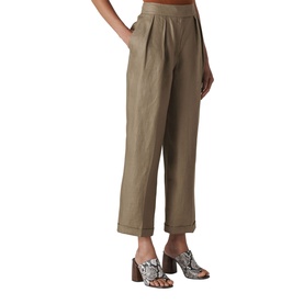 Lydia Linen Pleated Trousers