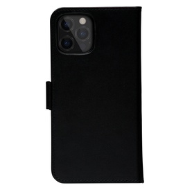 DBramante Lynge iPhone 12/12 Pro 6.1 Inch 2-In-1 Case in black, showing rear view with wallet folio design