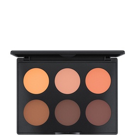 MAC Studio Fix Sculpt and Shape Contour Palette in Medium Dark/Dark, six-pan compact with peach, nude and deep brown shades