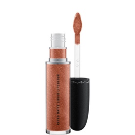 MAC Retro Matte Liquid Lipcolour in Metrochrome, copper-bronze shimmer liquid lipstick with doe-foot applicator wand