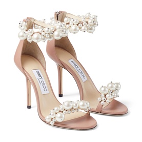 Maisel 100 Pearl-Embellished Nappa Leather Sandals