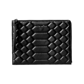 Maxi Uma XL Scaled Leather Clutch