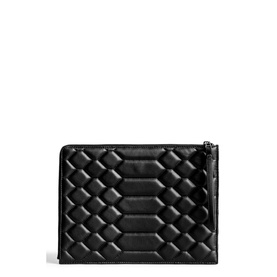 Maxi Uma XL Scaled Leather Clutch