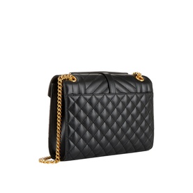 Envelope Quilted Leather Medium Chain Bag