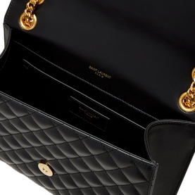 Envelope Quilted Leather Medium Chain Bag