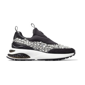 Memphis-F Neoprene Leather Crystal Low Top Trainers