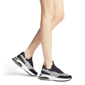 Memphis-F Neoprene Leather Crystal Low Top Trainers