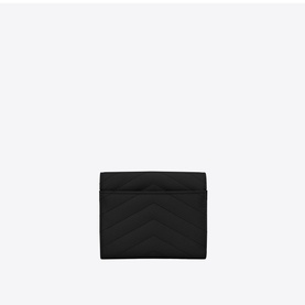 Monogram Compact Tri-Fold Embossed Leather Wallet