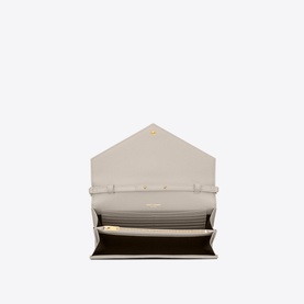 Monogram Embossed Leather Chain Wallet