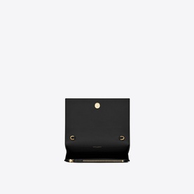 Kate Croc-Embossed Shiny Leather Chain Wallet