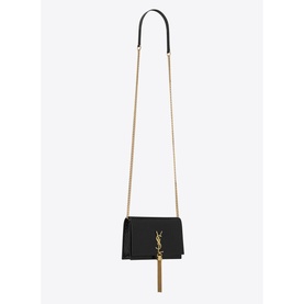 Kate Croc-Embossed Shiny Leather Chain Wallet