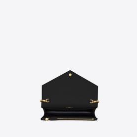 Embossed Leather Envelope Chain Bag