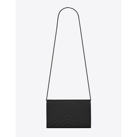 Monogram Embossed Leather Chain Wallet