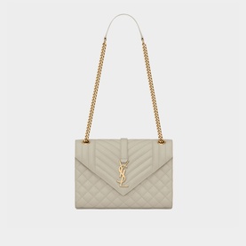 Matelass&eacute; Leather Medium Envelope Bag