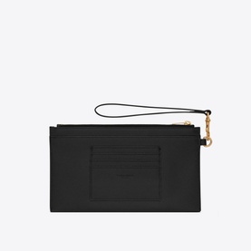 Monogram Embossed Leather Large Bill Pouch