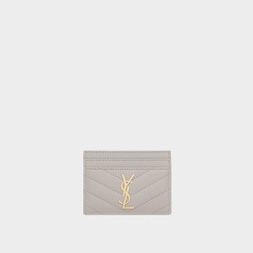 Monogram Embossed Leather Card Holder