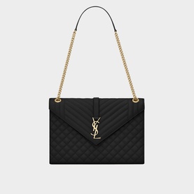 Matelass&eacute; Leather Large Envelope Bag