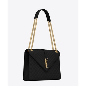 Matelass&eacute; Leather Large Envelope Bag