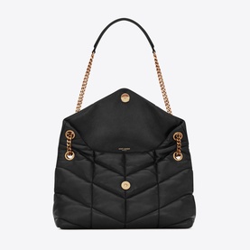Puffer Quilted Lambskin Small Chain Bag