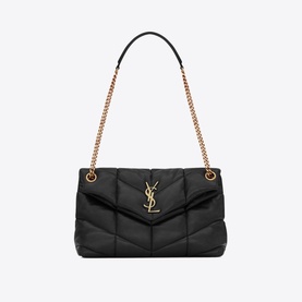 Puffer Quilted Lambskin Small Chain Bag