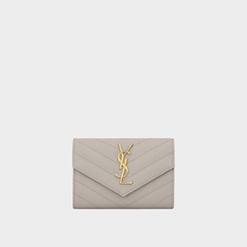 Monogram Small Embossed Leather Envelope Wallet
