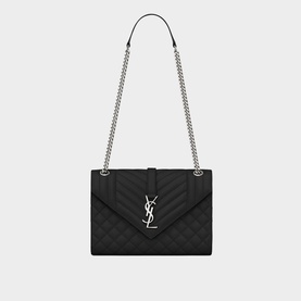 Matelass&eacute; Leather Medium Envelope Bag