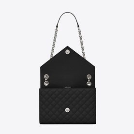 Matelass&eacute; Leather Medium Envelope Bag