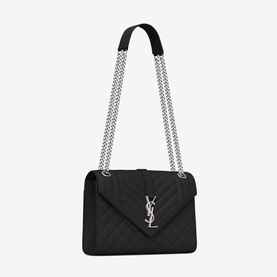Matelass&eacute; Leather Medium Envelope Bag