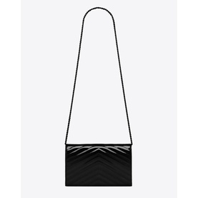 Monogram Embossed Patent Leather Chain Wallet
