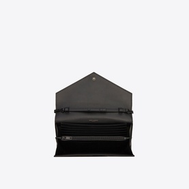 Monogram Embossed Patent Leather Chain Wallet