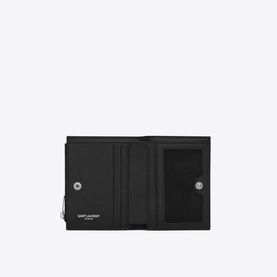 Monogram Embossed Leather Zipped Card Case