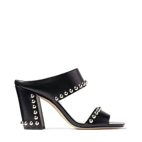 Matty 85 Dome Stud Leather Mules