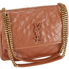 Niki Crinkled Vintage Leather Chain Bag