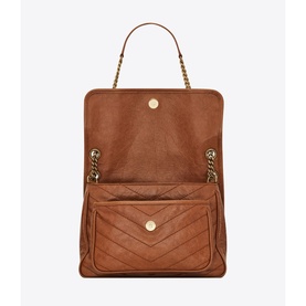 Niki Crinkled Vintage Leather Chain Bag