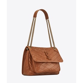 Niki Crinkled Vintage Leather Chain Bag
