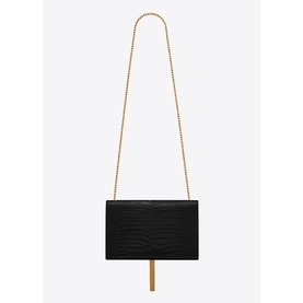 Kate Medium Tassel Croc Embossed Leather Shoulder Bag