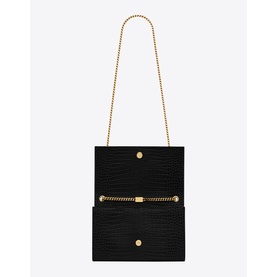 Kate Medium Tassel Croc Embossed Leather Shoulder Bag