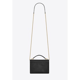 Sunset Croc-Embossed Shiny Leather Chain Wallet