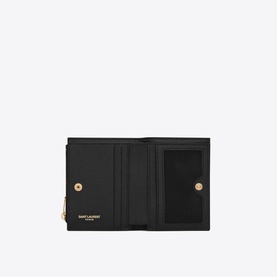 Monogram Embossed Leather Zipped Card Case